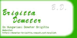 brigitta demeter business card